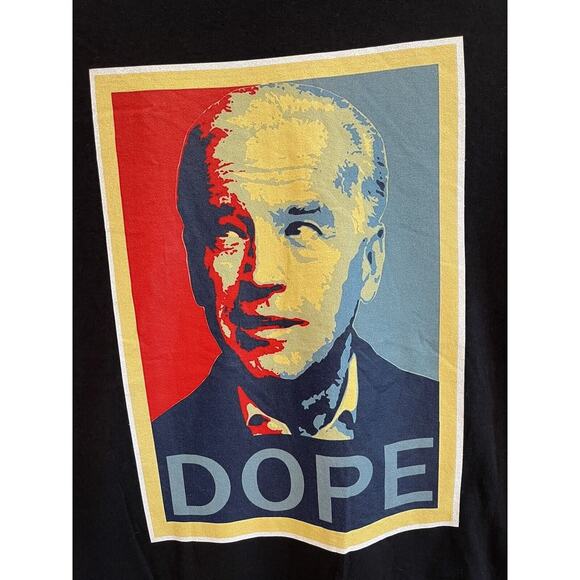 Joe Biden DOPE T-Shirt Black Large ✨NEW✨ Gildan Heavy Cotton - Picture 2 of 3